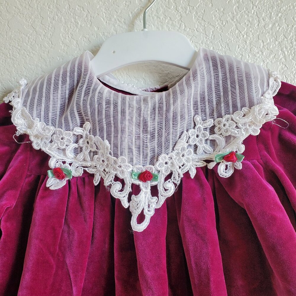 Burgundy Velvet Dress